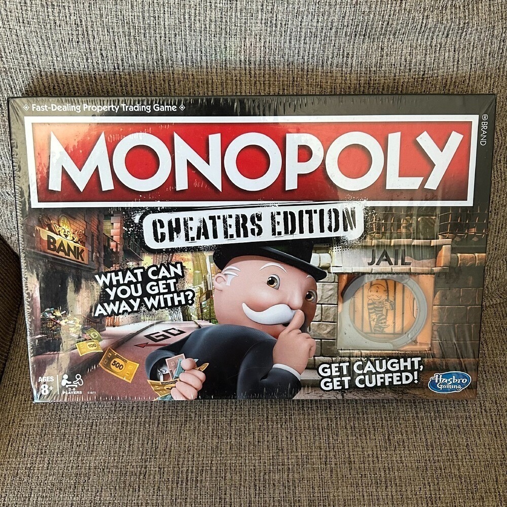 Hasbro Monopoly Cheaters Edition Board Game Family Night Ages 8+ Party Gift NEW